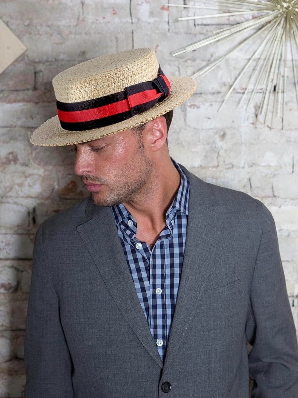🌟Scala Classico 🌟Men's Straw Boater with Laichow Braid Boater Hat